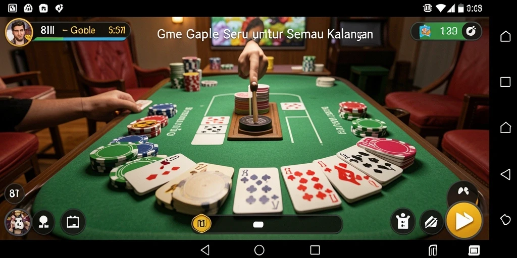 Screenshot menampilkan gameplay seru dari Gaple di 8II.
