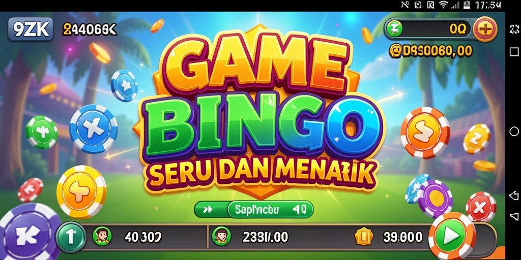 Tampilan screenshot utama 9ZK menunjukkan keseruan permainan Bingo.