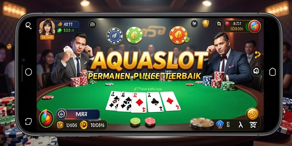 Tangkapan layar menunjukkan gameplay seru di AQUASLOT dengan banyak pemain aktif.