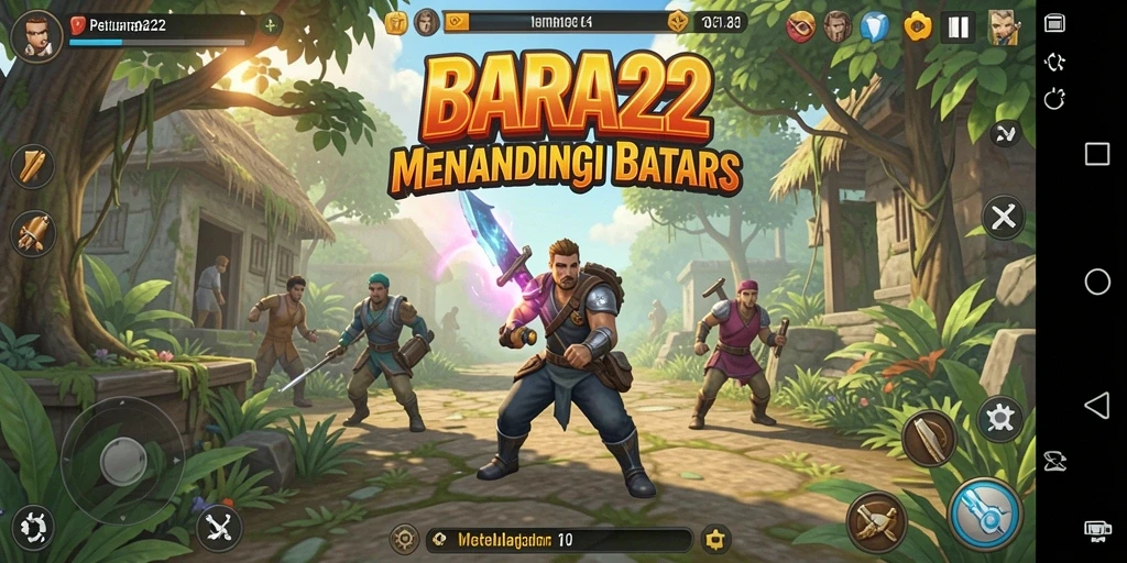 Screenshot gameplay BARA22 menampilkan eksplorasi petualangan yang mendebarkan.