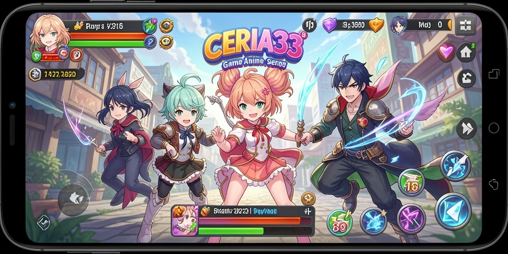 Tampilan gameplay CERIA33 yang menakjubkan di dunia Anime.