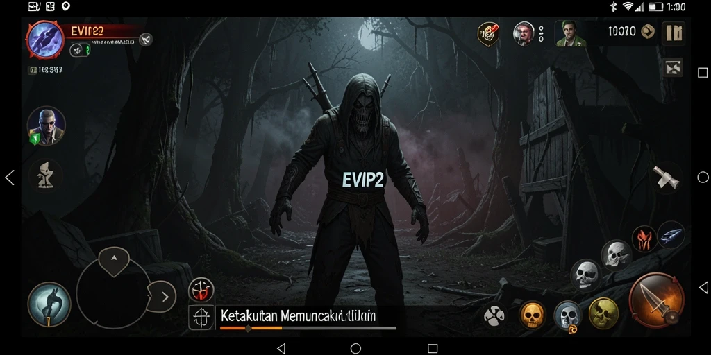 Gameplay seram saat pemain menjelajahi kegelapan dengan makhluk mengintai.