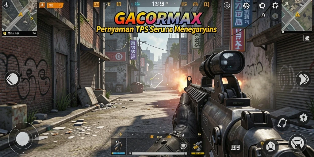Tampilan seru dari gameplay GACORMAX dalam mode TPS.