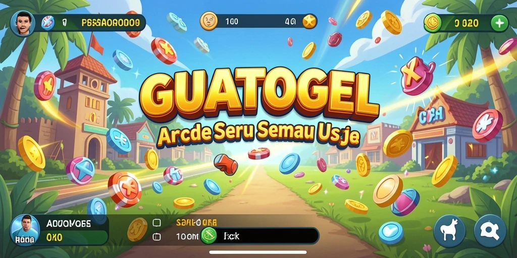 Tangkapan layar GUATOGEL menampilkan gameplay yang penuh warna dan aksi.
