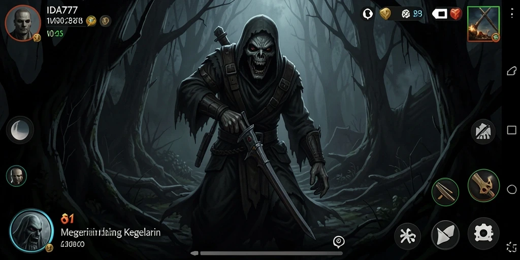 Tangkapan layar menampilkan suasana mencekam dari gameplay IDA777.