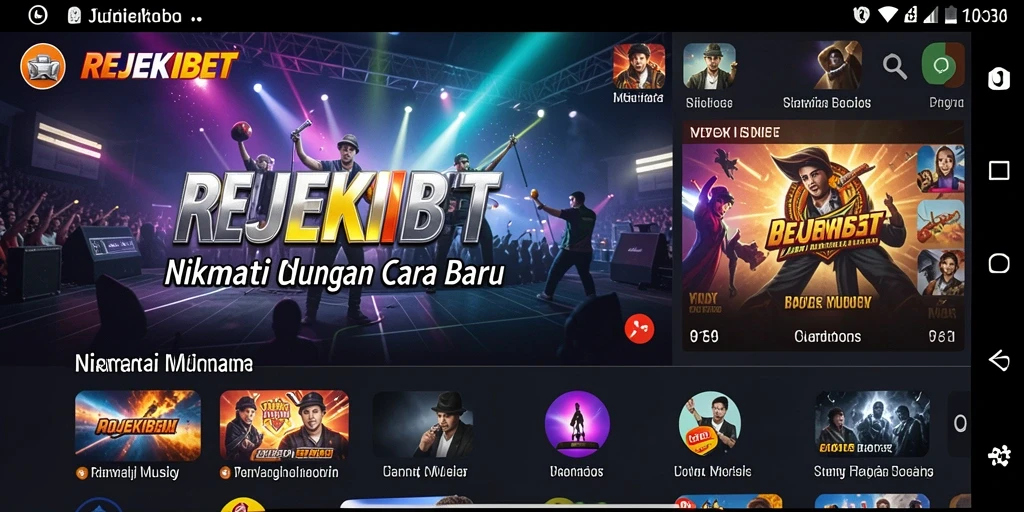 Screenshot gameplay REJEKIBET yang menunjukkan serunya permainan musik.