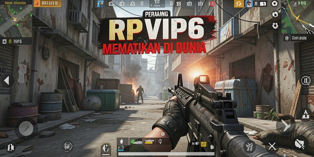 Screenshot RPVIP6 yang menunjukkan aksi perang intens di battlefield.