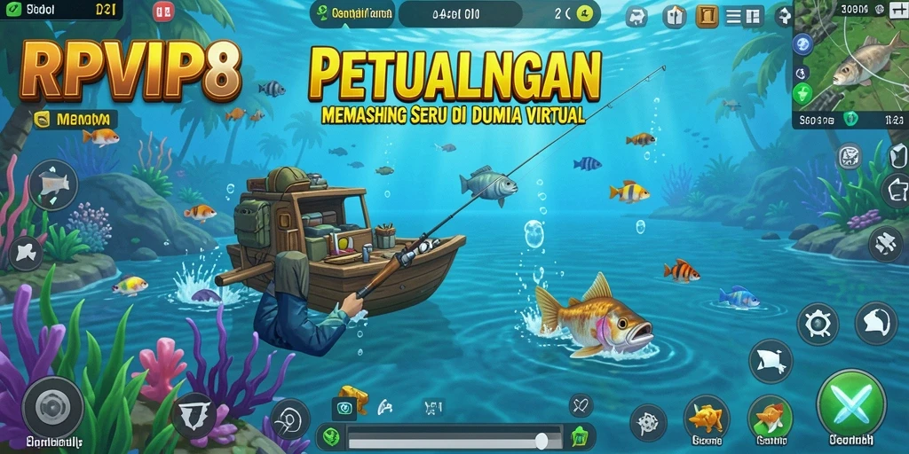 Tampilan gameplay memancing yang menakjubkan di RPVIP8.
