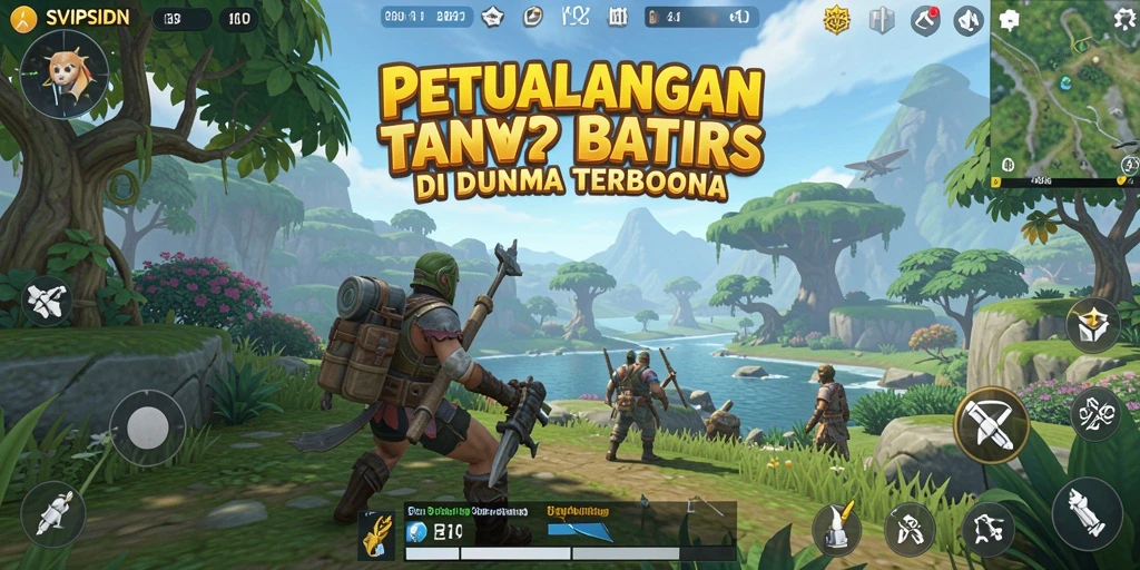 Screenshot menunjukkan aksi mendebarkan dalam dunia terbuka SVIPSIDN.