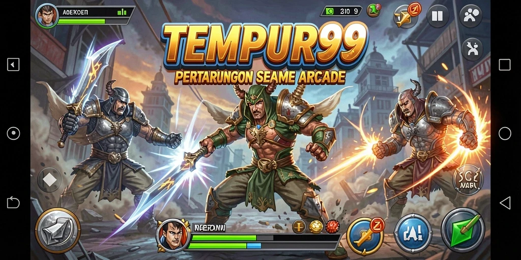 Tampilan seru gameplay TEMPUR99 dengan pertarungan yang mendebarkan.