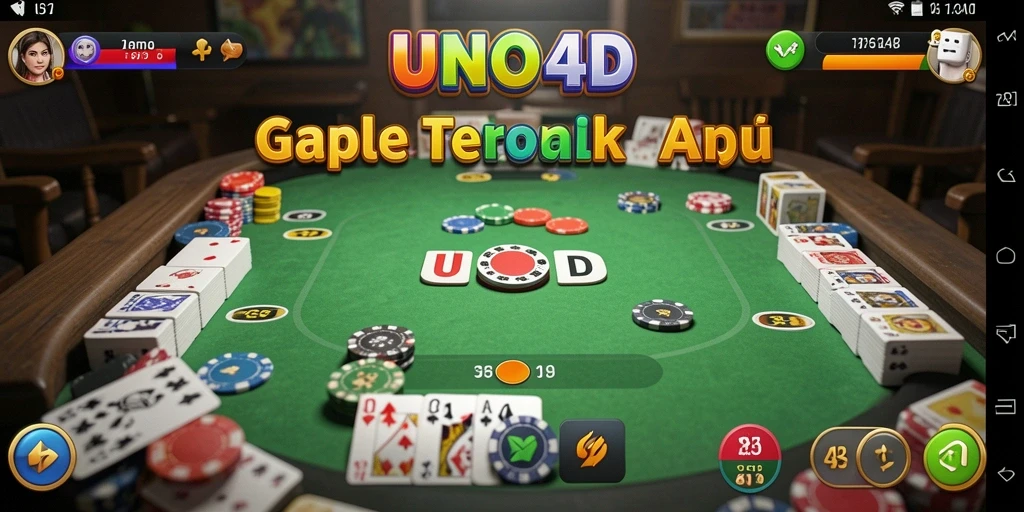 Tampilan gameplay <strong>UNO4D</strong> yang menegangkan dan penuh aksi Gaple.
