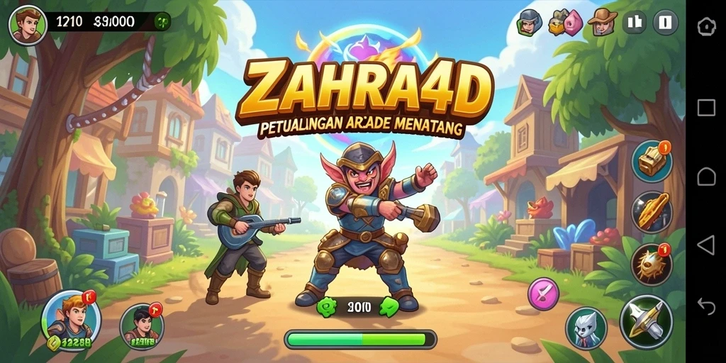 Screenshot menampilkan aksi seru dalam gameplay ZAHRA4D yang memikat.
